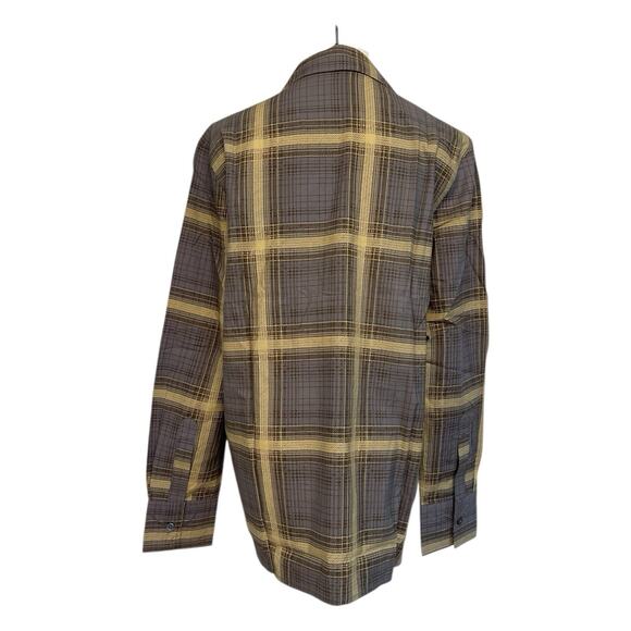 NWT WeWoreWhat Long Sleeve Pajama Top Women's Size Extra Small Tan Plaid Relaxed - Picture 3 of 8